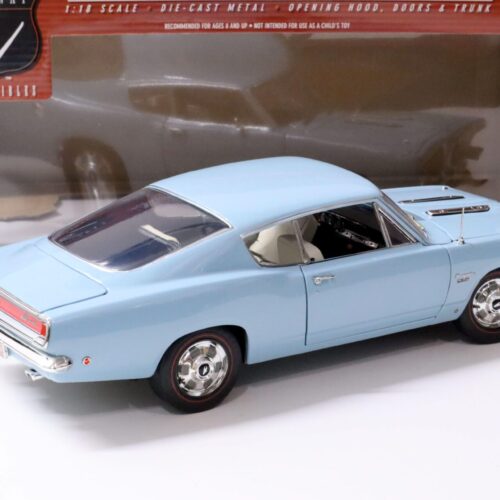1:18 Highway61 Plymouth Barracuda Coupe 1968 light blue - Image 3