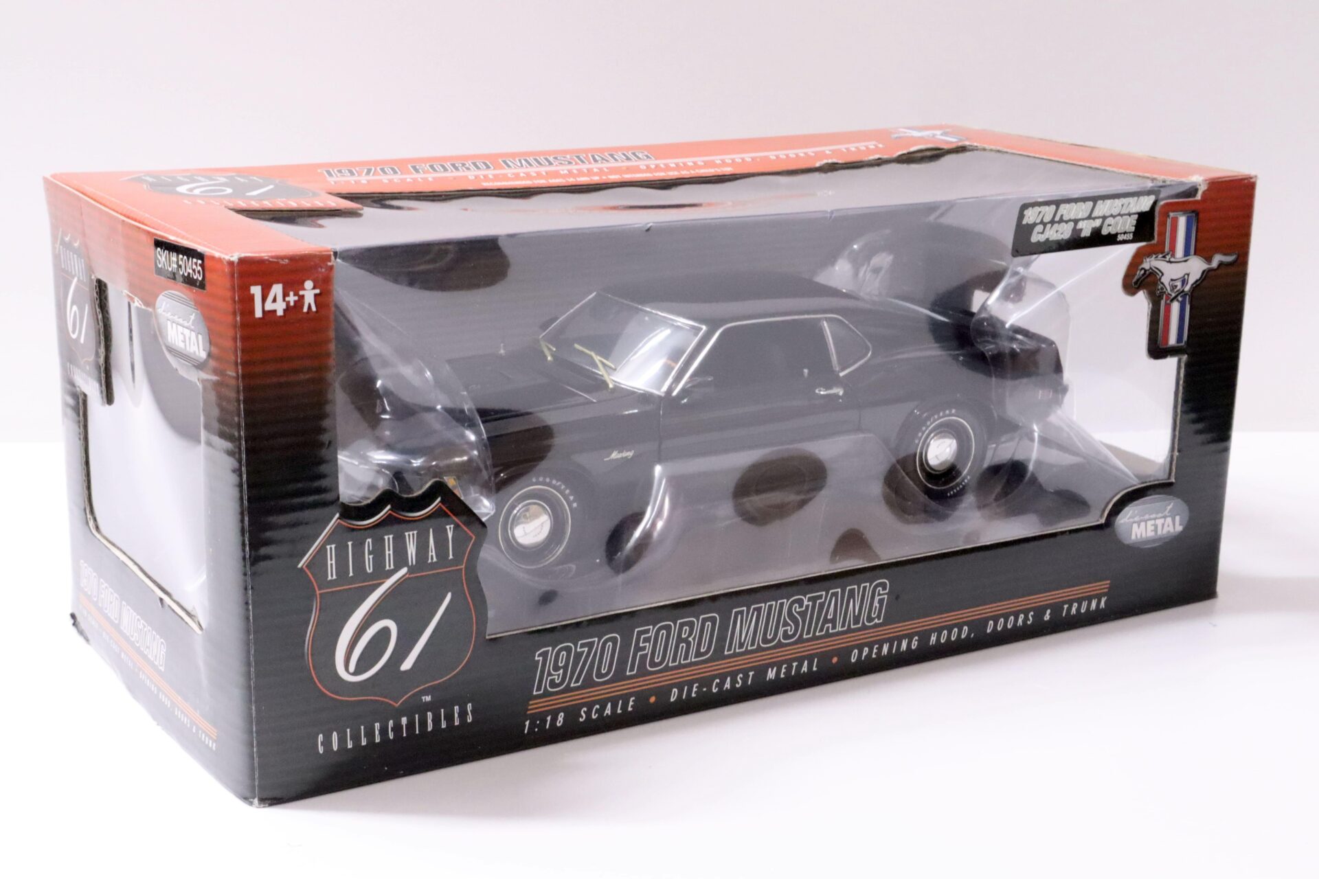 1:18 Highway61 Ford Mustang CJ428 "R" Code Coupe 1970 black