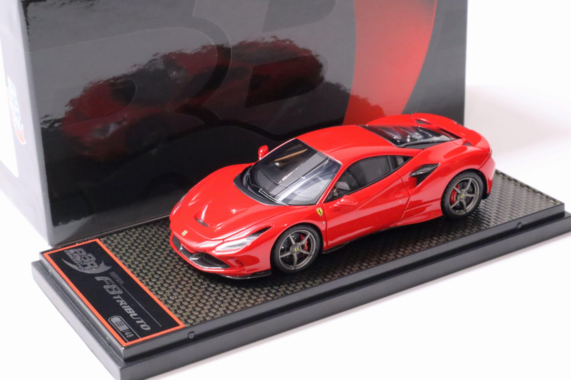 ID 61961 orig.jpg 1:43 BBR Ferrari F8 Tributo Coupe Rosso Corsa 322/ grey wheels - Limited 48 pcs.