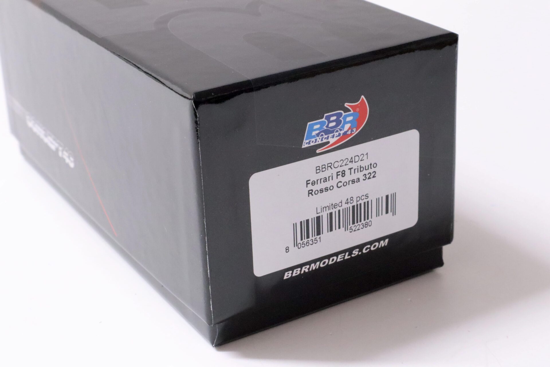 1:43 BBR Ferrari F8 Tributo Coupe Rosso Corsa 322/ silver wheels - Limited 48 pcs.