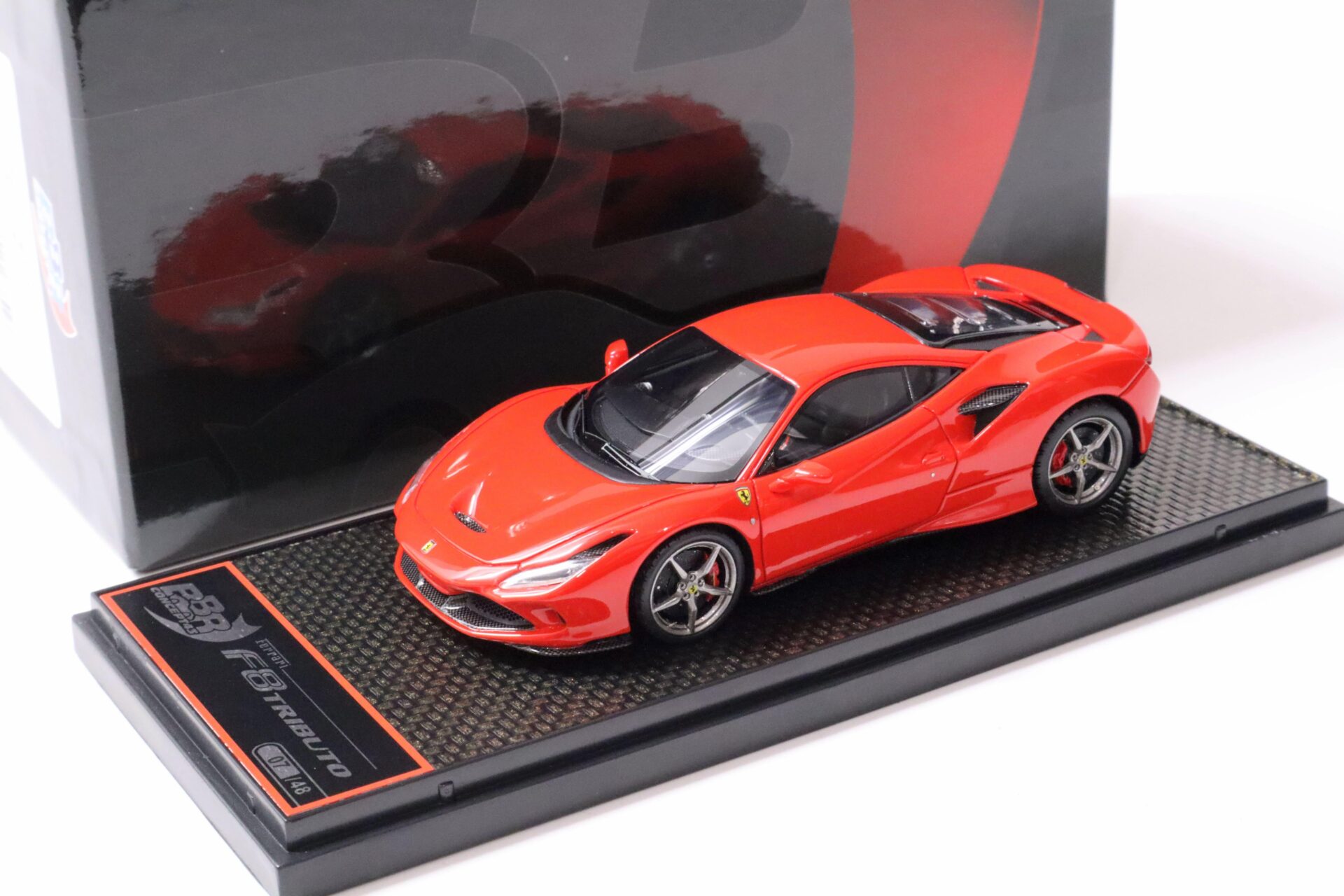 1:43 BBR Ferrari F8 Tributo Coupe Rosso Scuderia/ grey wheels - Limited 48 pcs.