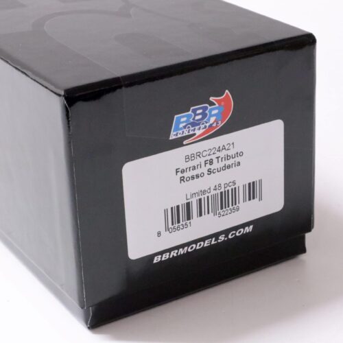 1:43 BBR Ferrari F8 Tributo Coupe Rosso Scuderia/ grey wheels - Limited 48 pcs.