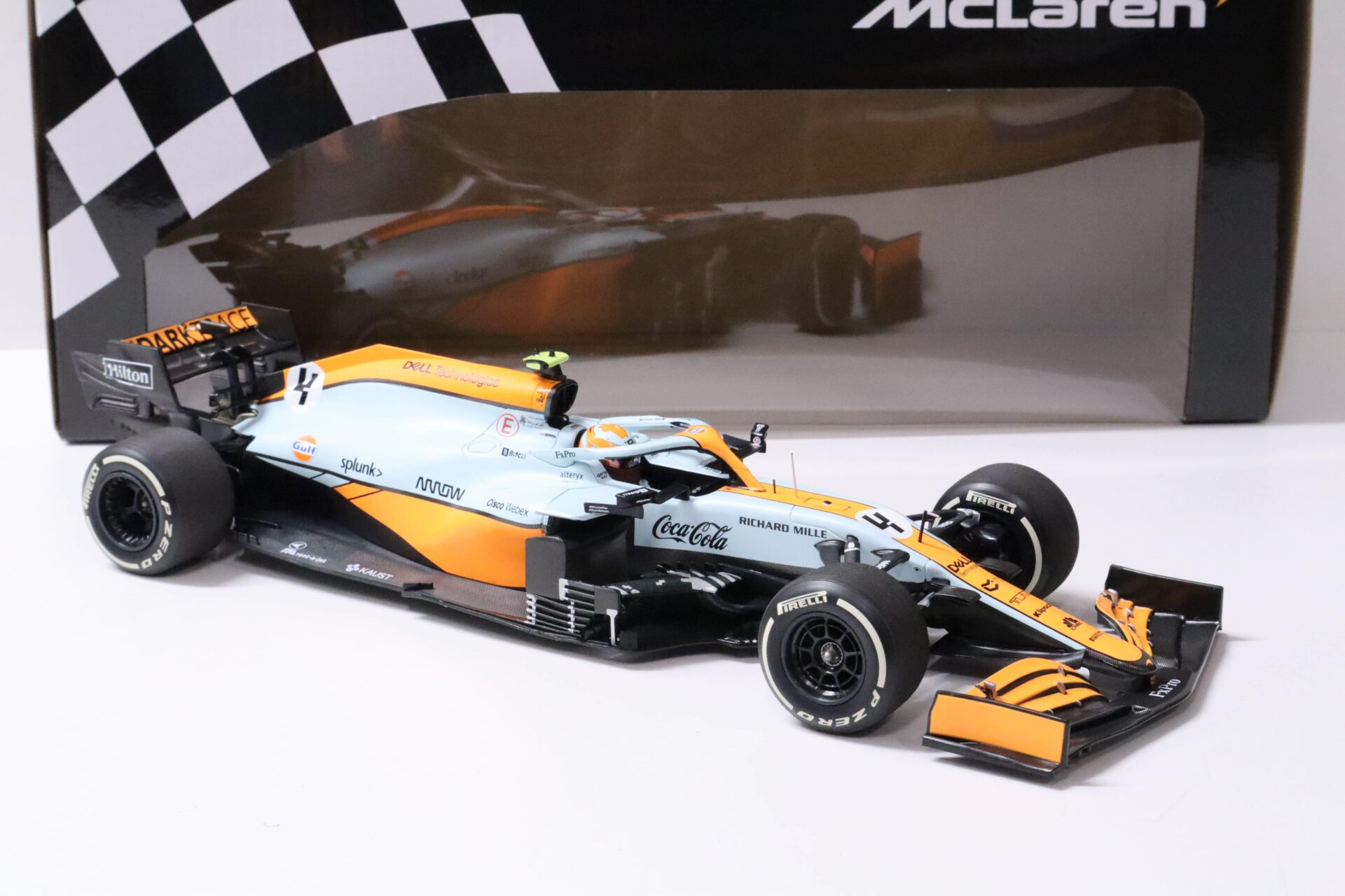 1:18 Minichamps McLAREN F1 Team MCL35M Lando Norris Monaco GP 2021