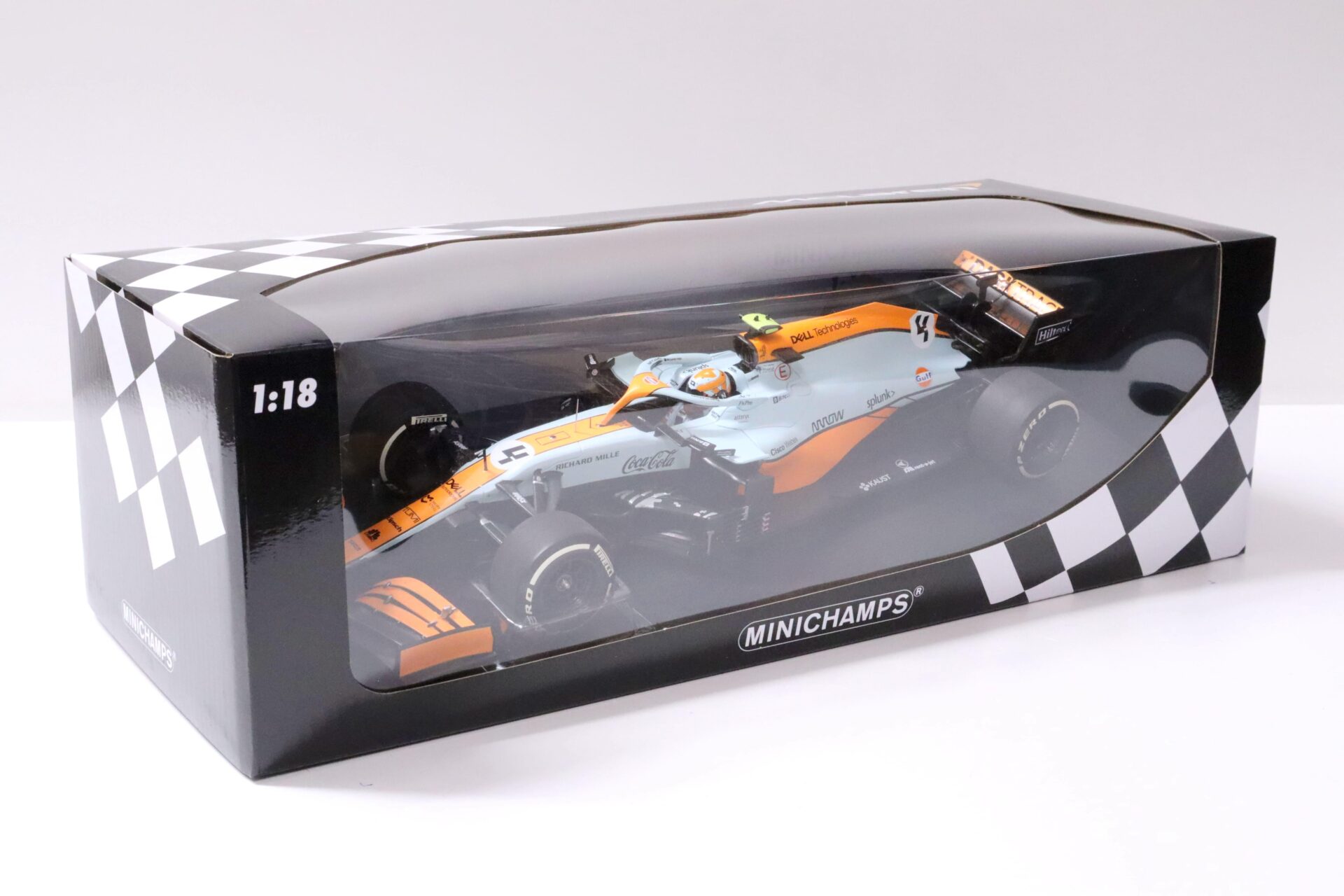 1:18 Minichamps McLAREN F1 Team MCL35M Lando Norris Monaco GP 2021