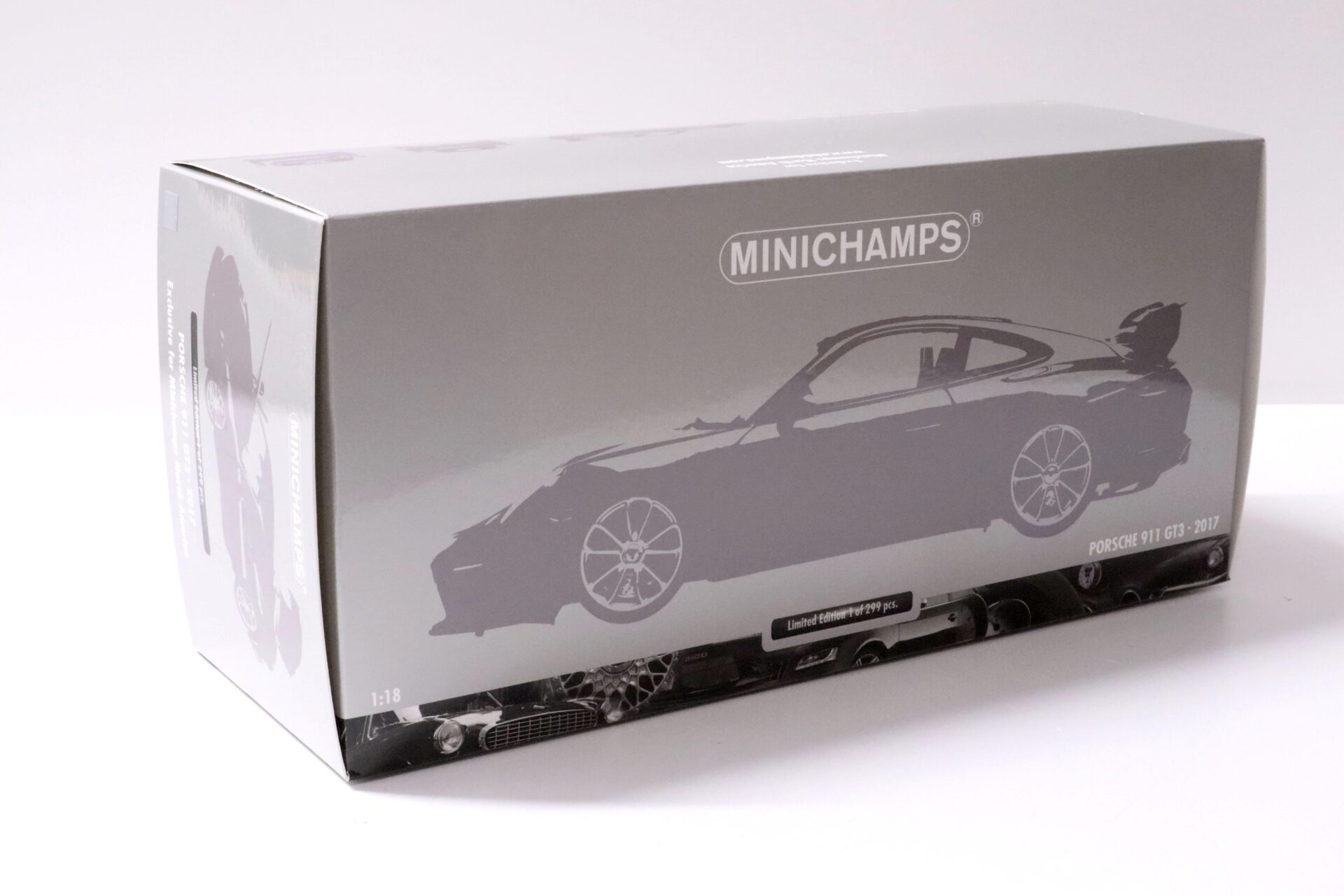1:18 Minichamps Porsche 911 (991) GT3 silver 2017 North America