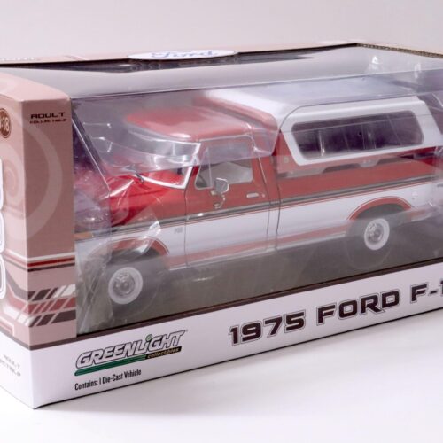 1:18 Greenlight Ford F-100 Pick Up with removable Hardtop red/ white 1975