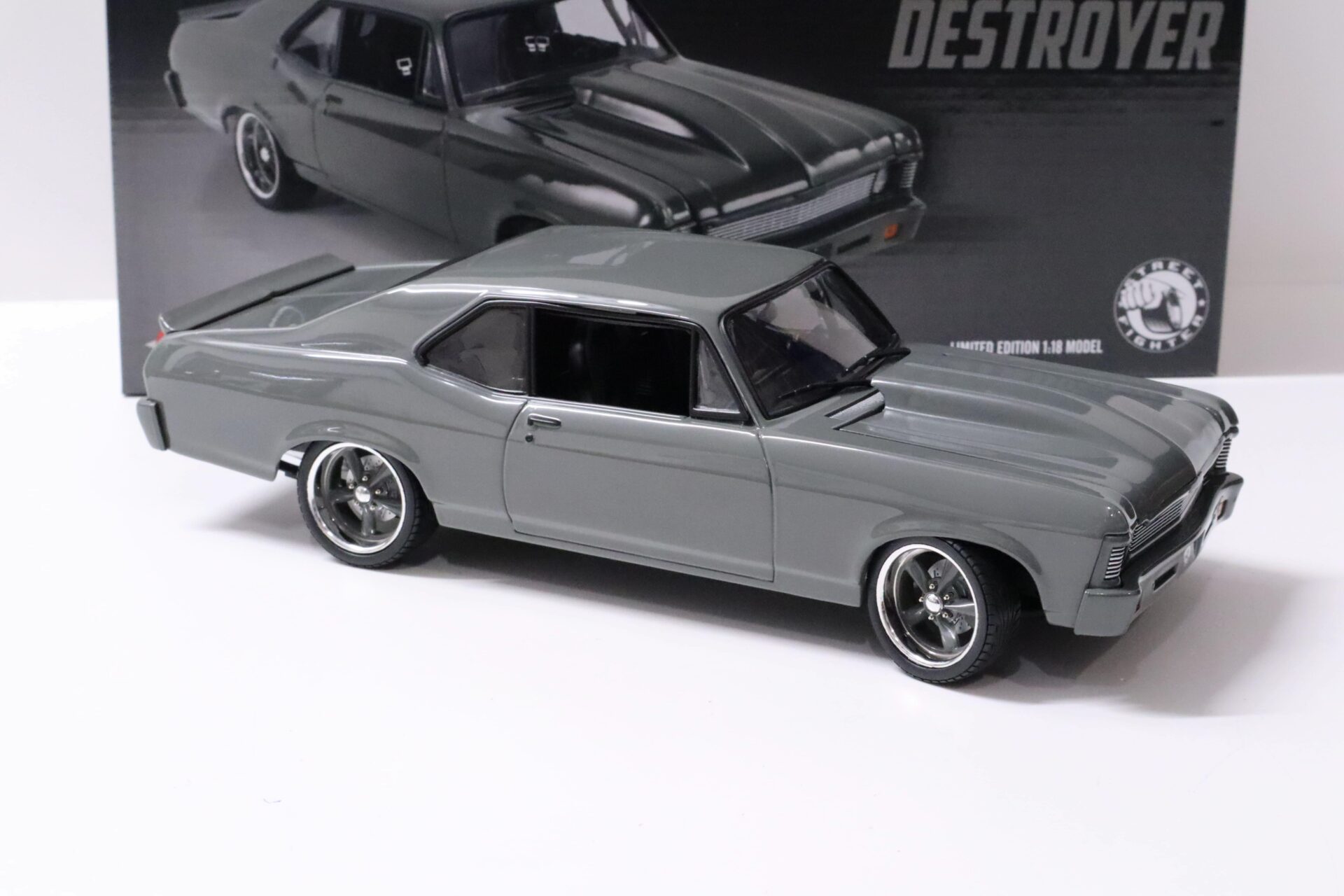 1:18 GMP 1970 Chevrolet Nova Street Fighter Coupe DESTROYER grey