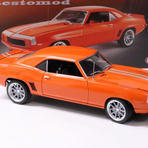 1:18 ACME 1969 Chevrolet Camaro Restomod Coupe hugger orange/ silver stripes