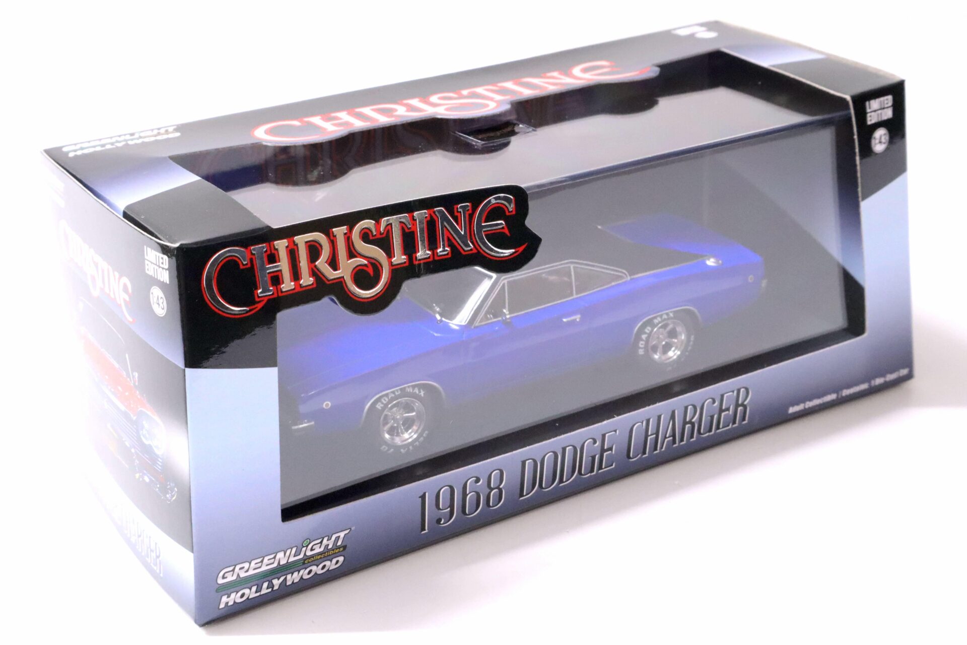 1:43 Greenlight 1968 Dodge Charger Dennis GuilderÂ´s CHRISTINE blue/ black