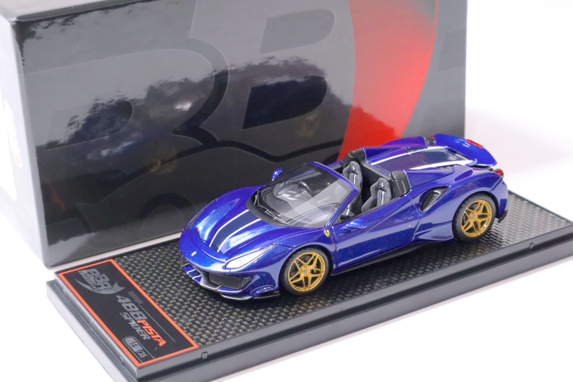 1:43 BBR Ferrari 488 Pista Spider RHD Blue Tour de France - Limited Edition 35 pcs.