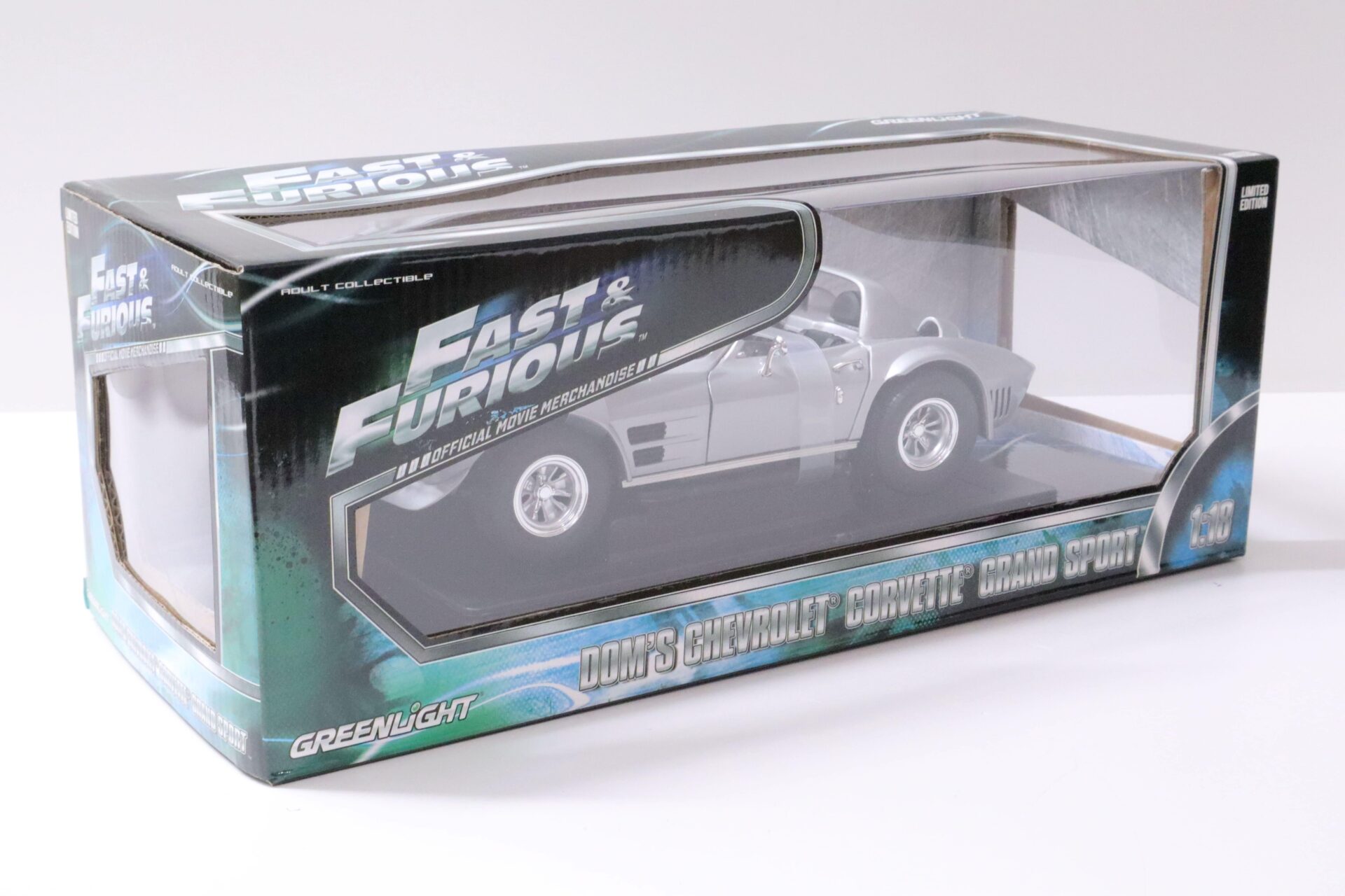 1:18 Greenlight DOMÂ´S Chevrolet Corvette Grand Sport FAST & FURIOUS silver