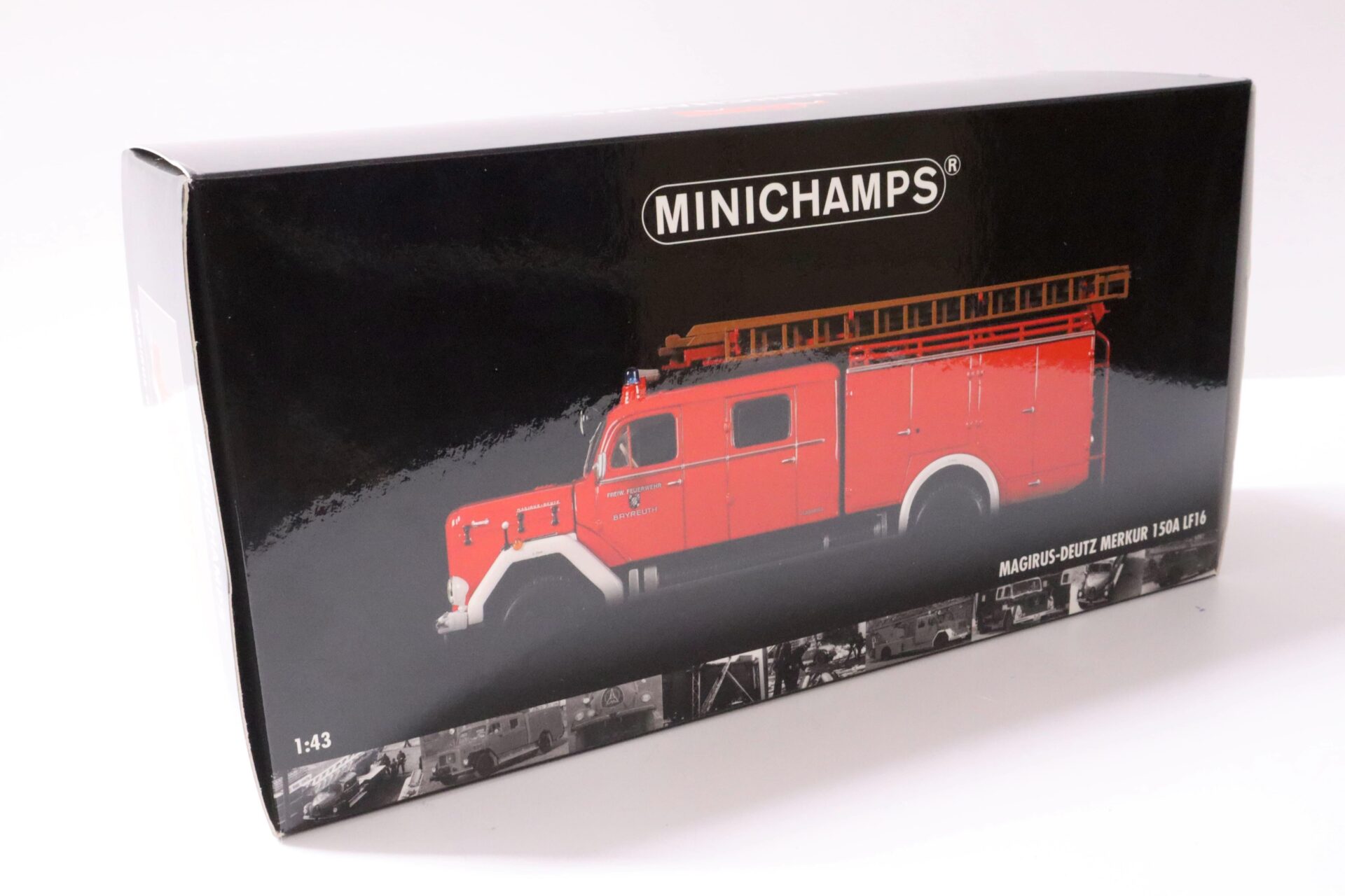 1:43 Minichamps Magirus-Deutz Merkur 150A LF16 Feuerwehr Bayreuth red