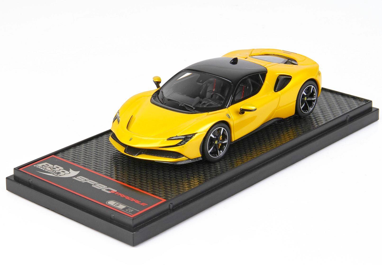 1:43 BBR Ferrari SF90 Stradale Giallo Tristrato yellow/ black roof - Limited 28 pcs.