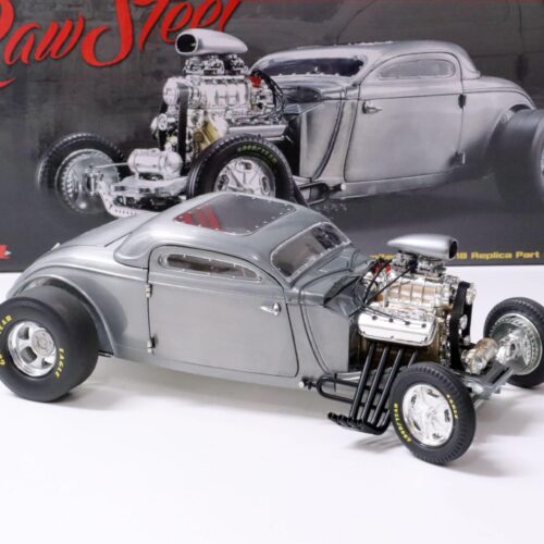 1:18 GMP Hot Rod 1934 Blown Altered Coupe - Raw Steel Limited Edition