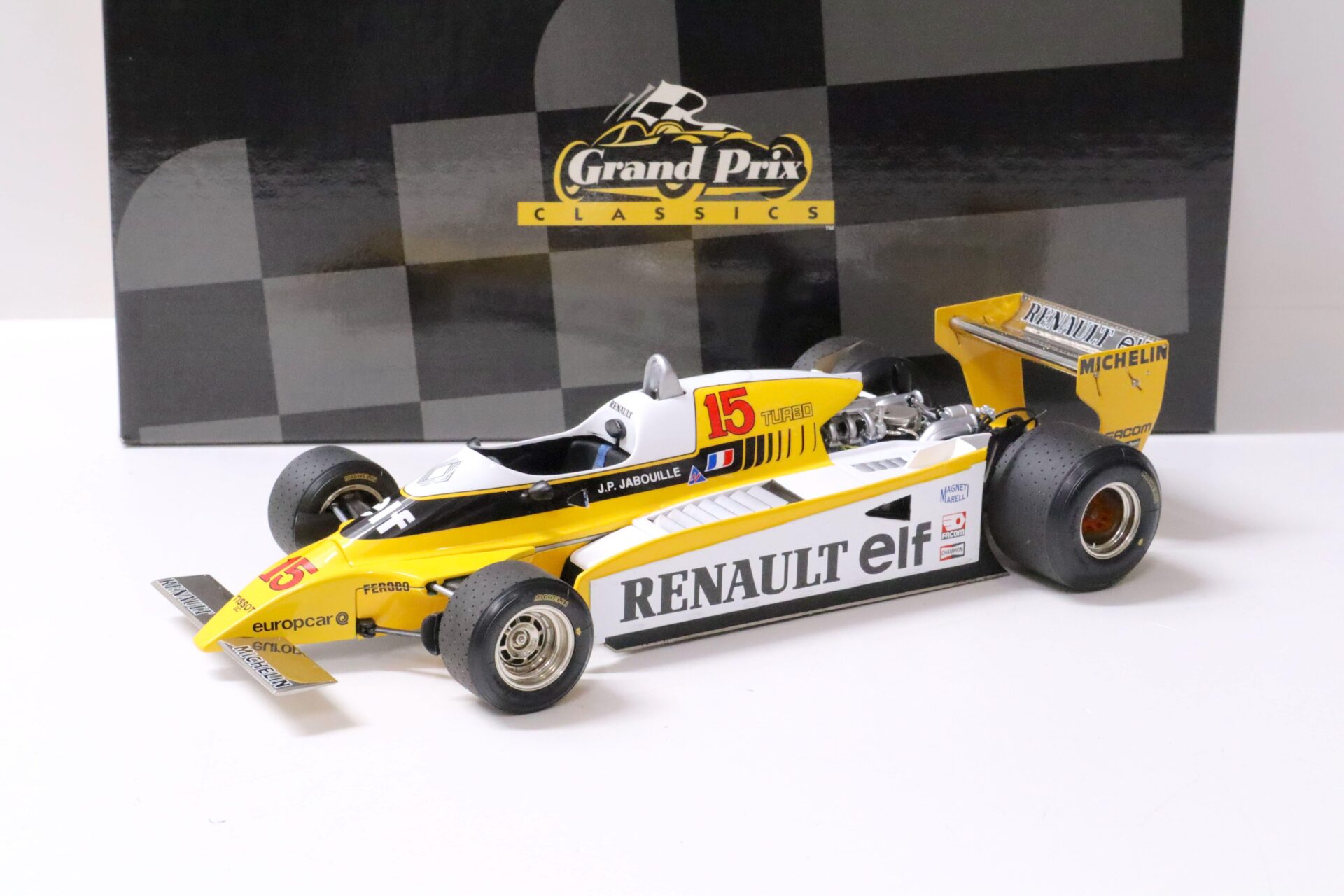 1:18 Exoto Renault RE-20 Turbo J.P.Jabouille #15 yellow/ white