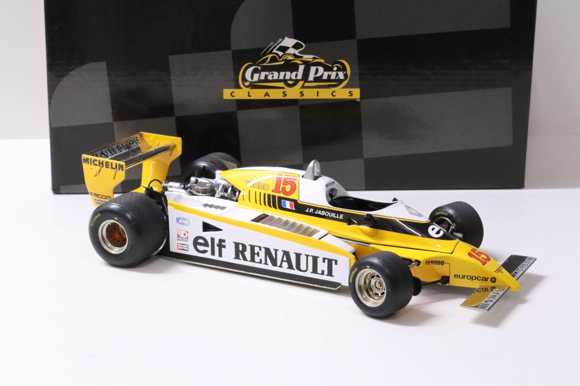 1:18 Exoto Renault RE-20 Turbo J.P.Jabouille #15 yellow/ white