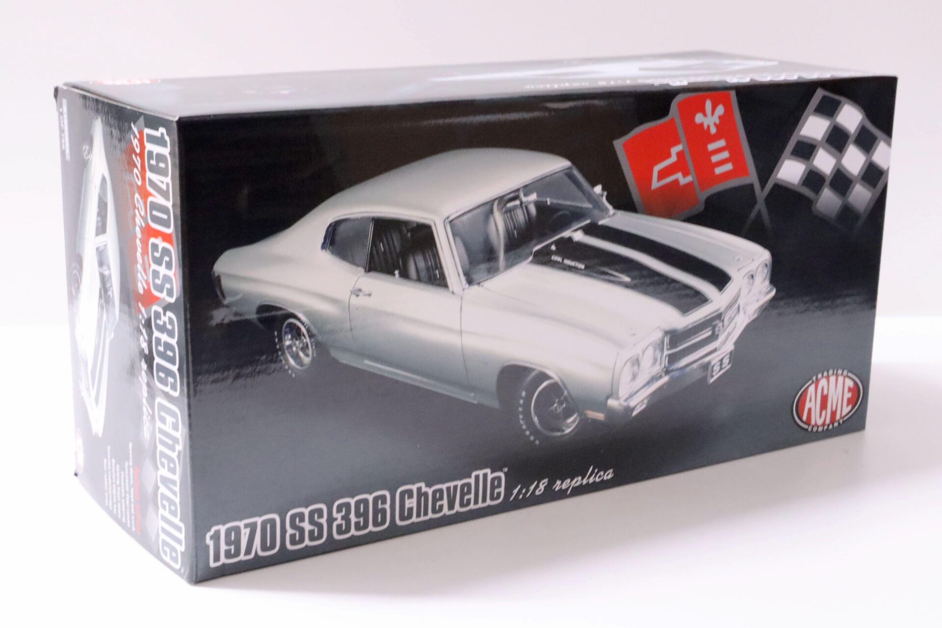 1:18 ACME 1970 Chevrolet Chevelle SS 396 Coupe silver/ black