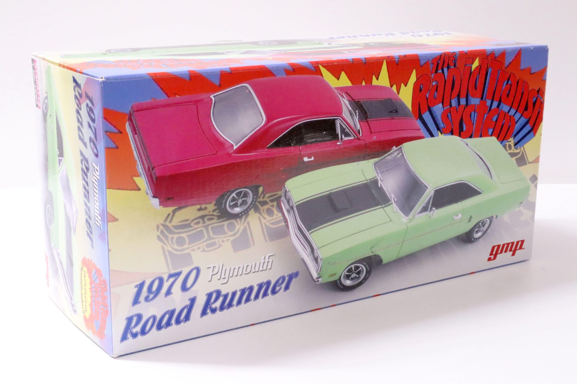 1:18 GMP 1970 Plymouth Road Runner "The Rapid Transit System" purple