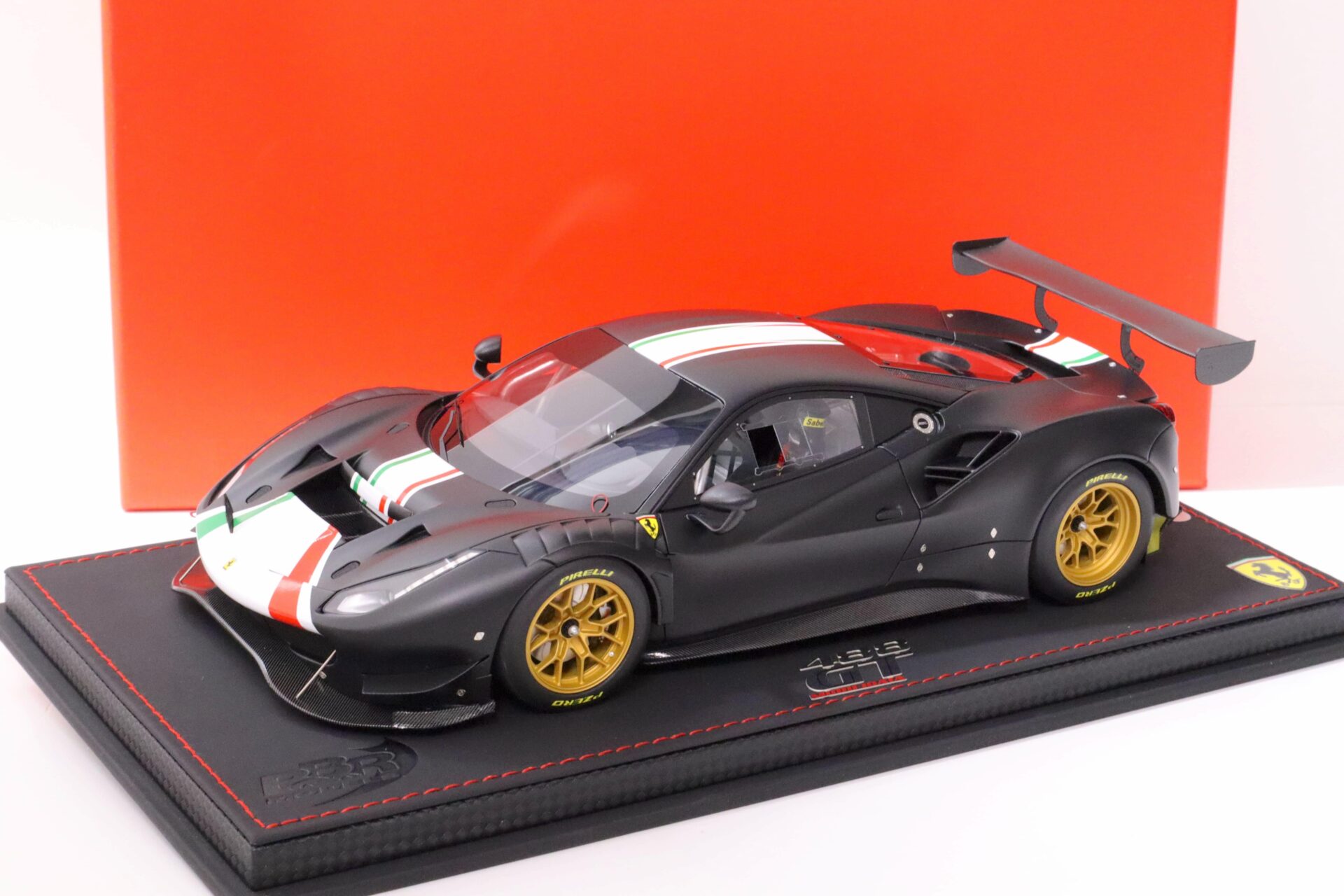 1:18 BBR Ferrari 488 Modificata Matt black/ Italian Flag - Limited 24 pcs.