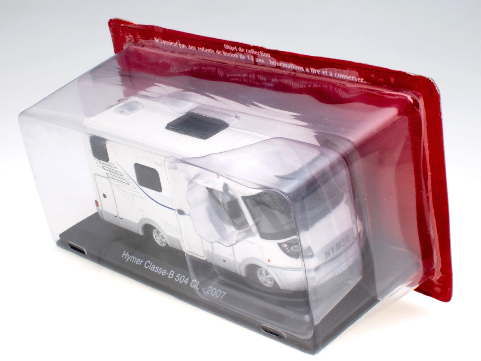 1:43 Hachette IXO Camping Cars Hymer Classe-B 504 CL weiß 2007 Wohnmobil