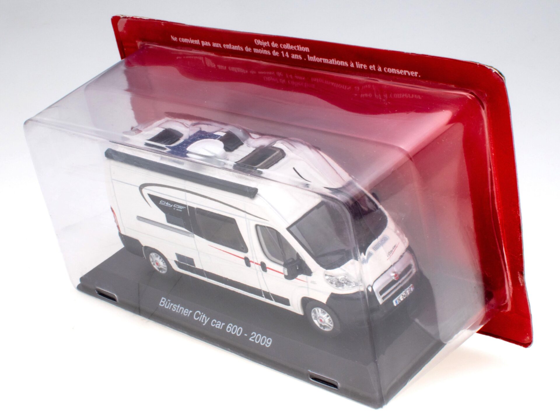 1:43 Hachette IXO Camping Cars Bürstner City Car 600 Fiat Wohnmobil 2009