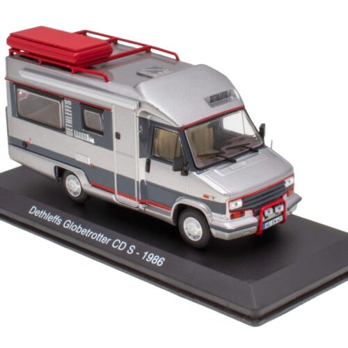 1:43 Hachette IXO Camping Cars Fiat Ducato Dethleffs Globetrotter CD S silver 1986