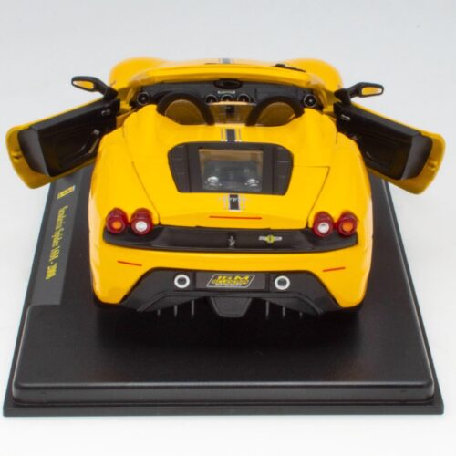 1:24 Hachette Bburago Ferrari Collection Ferrari Scuderia Spider 16M yellow 2008 with display