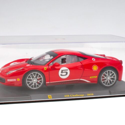 1:24 Hachette Bburago Ferrari Collection Ferrari 458 Challenge #5 red 2010 with display