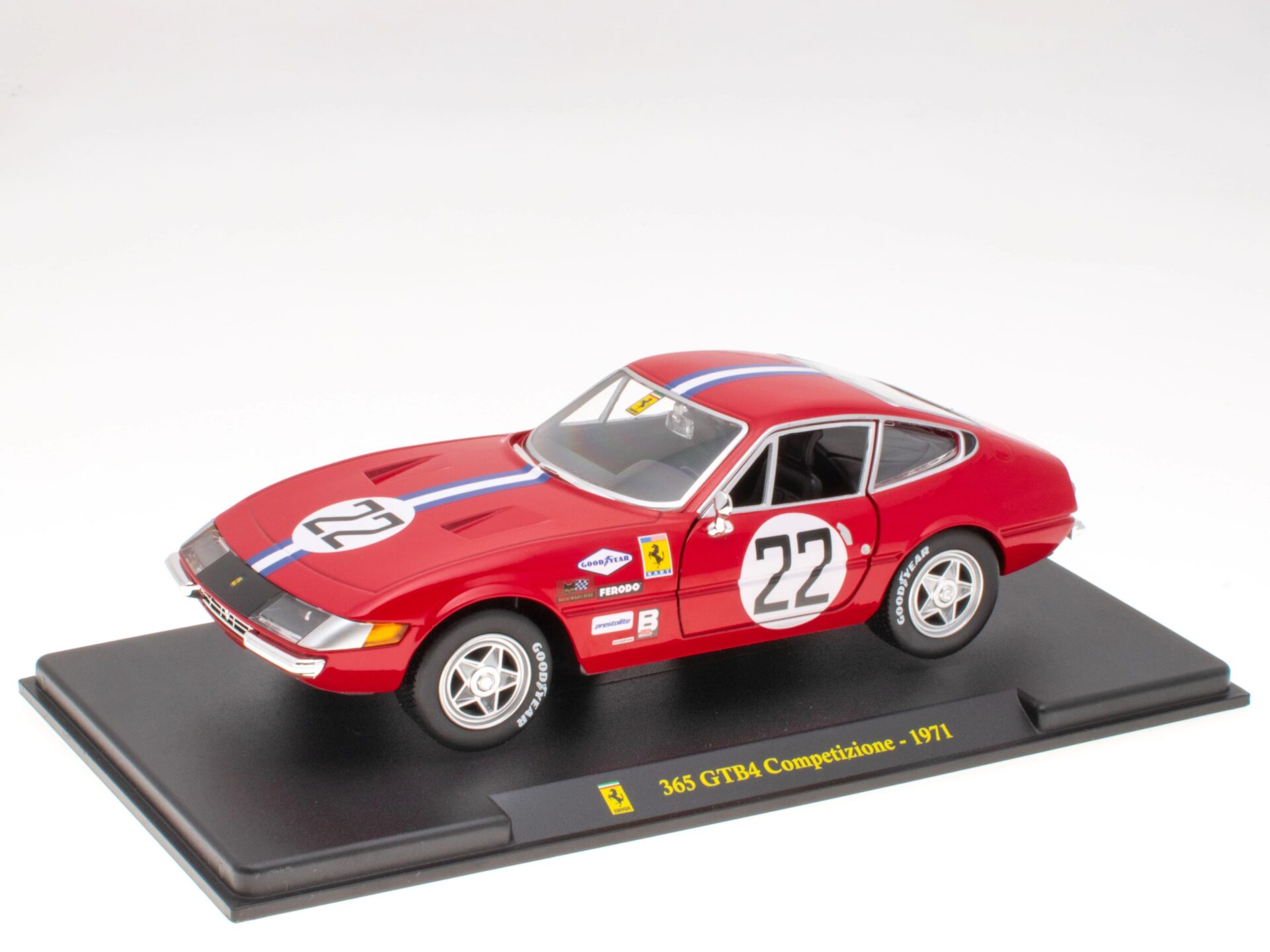 1:24 Hachette Bburago Ferrari Collection Ferrari 365 GTB4 Competition 1971 with display