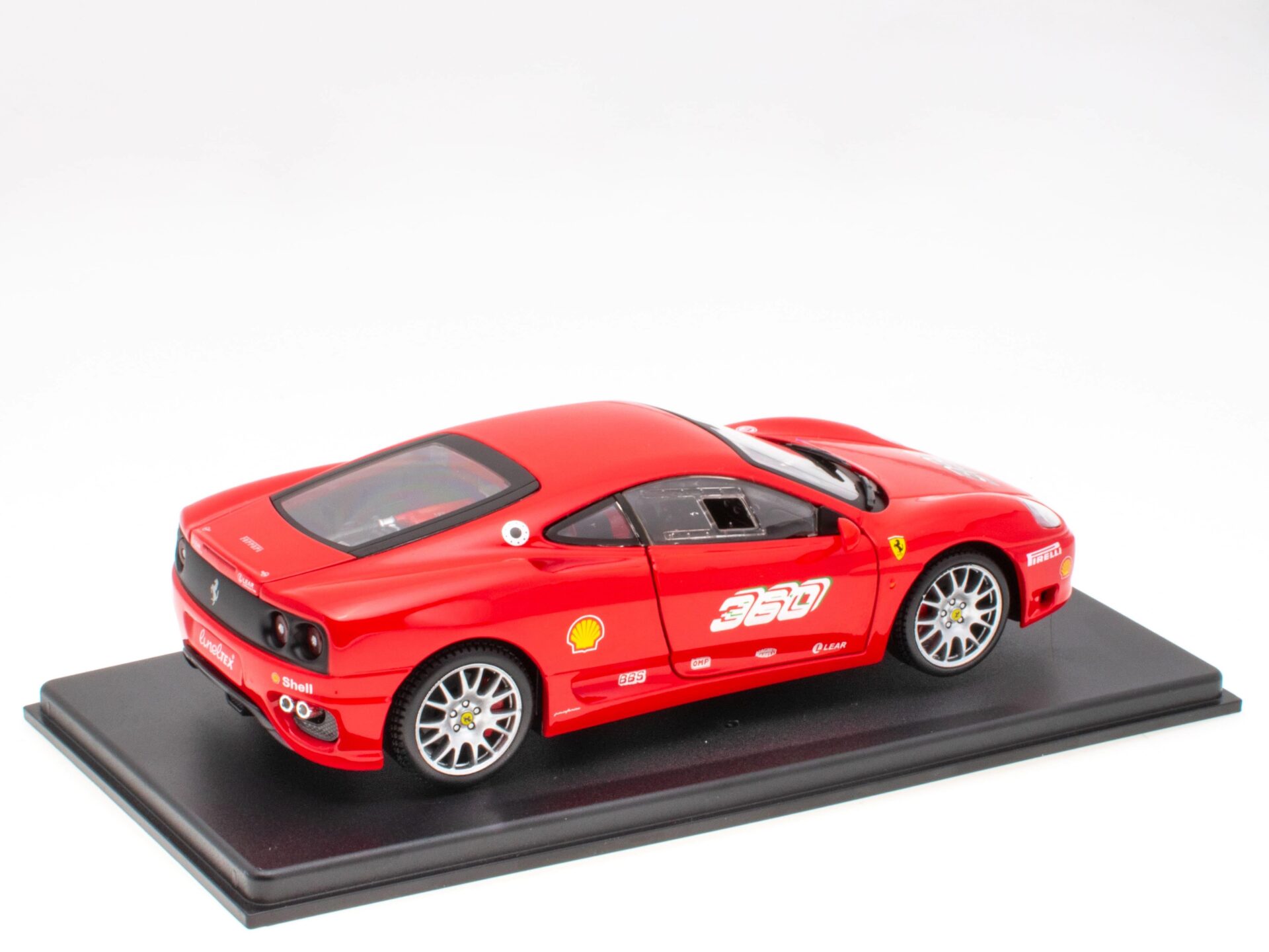 1:24 Hachette Bburago Ferrari Collection Ferrari 360 Challenge red 2000 with display