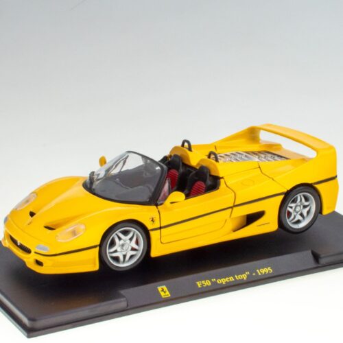 1:24 Hachette Bburago Ferrari Collection Ferrari F50 open top yellow 1995 with display - Image 1