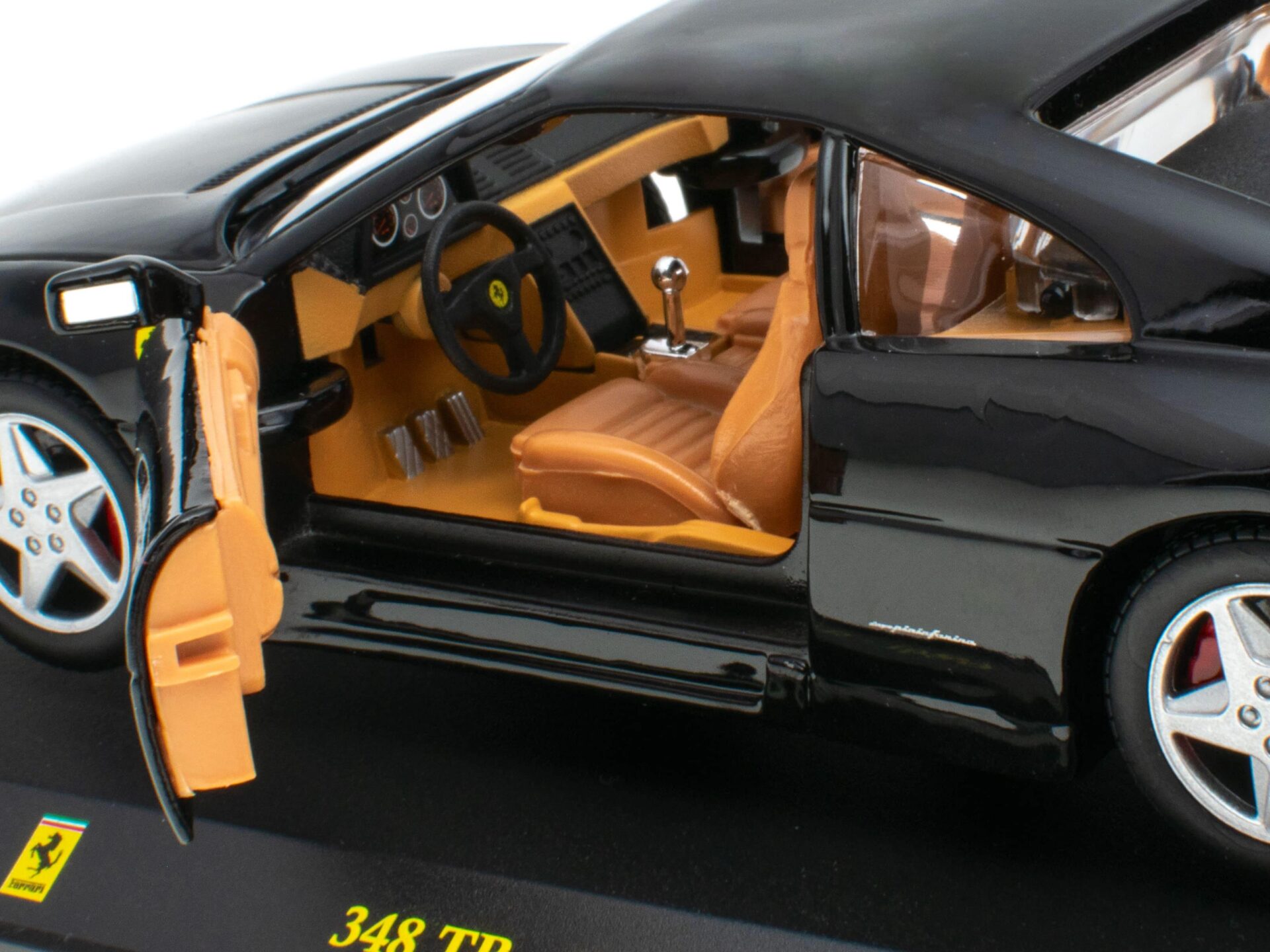 1:24 Hachette Bburago Ferrari Collection Ferrari 348 TB black 1989 with display