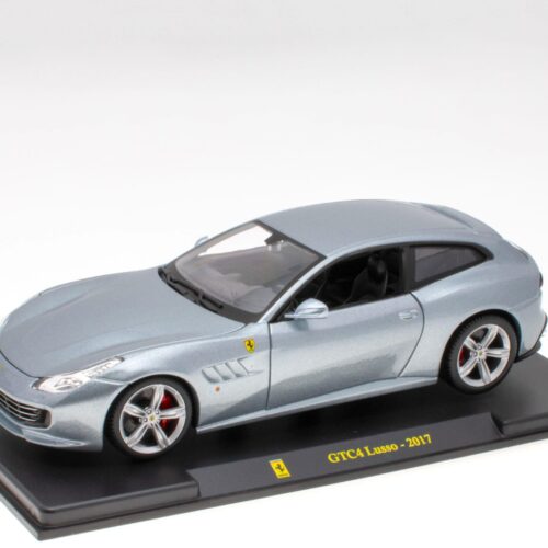 1:24 Hachette Bburago Ferrari Collection Ferrari GTC4 Lusso silver 2017 with display