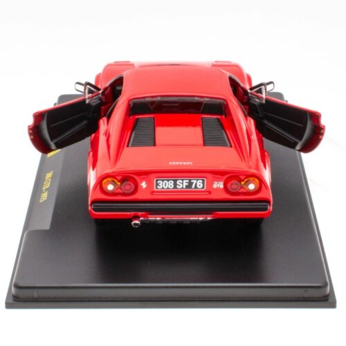 1:24 Hachette Bburago Ferrari Collection Ferrari 308 GTB Coupe red 1975 with display