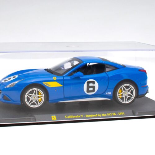 1:24 Hachette Bburago Ferrari Collection Ferrari California T blue with display