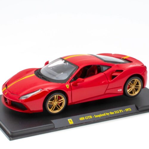 1:24 Hachette Bburago Ferrari Collection Ferrari 488 GTB Inspired by 312 P1 with display