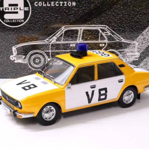 1:18 Triple9 1976 Skoda 105L Sedan Police Czech Republic yellow Die-Cast
