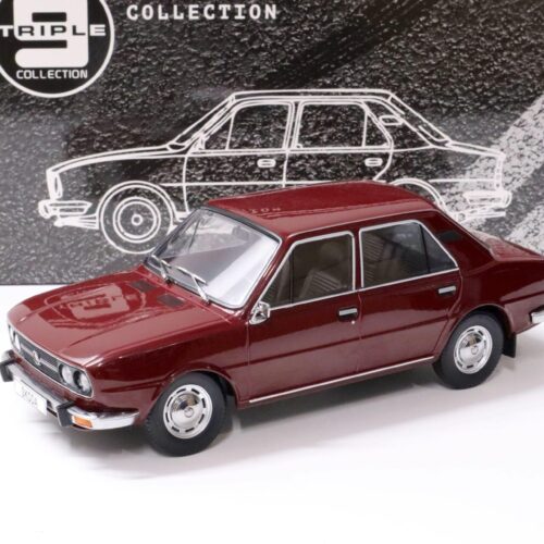 1:18 Triple9 1976 Skoda 120LS Sedan dark red Die-Cast