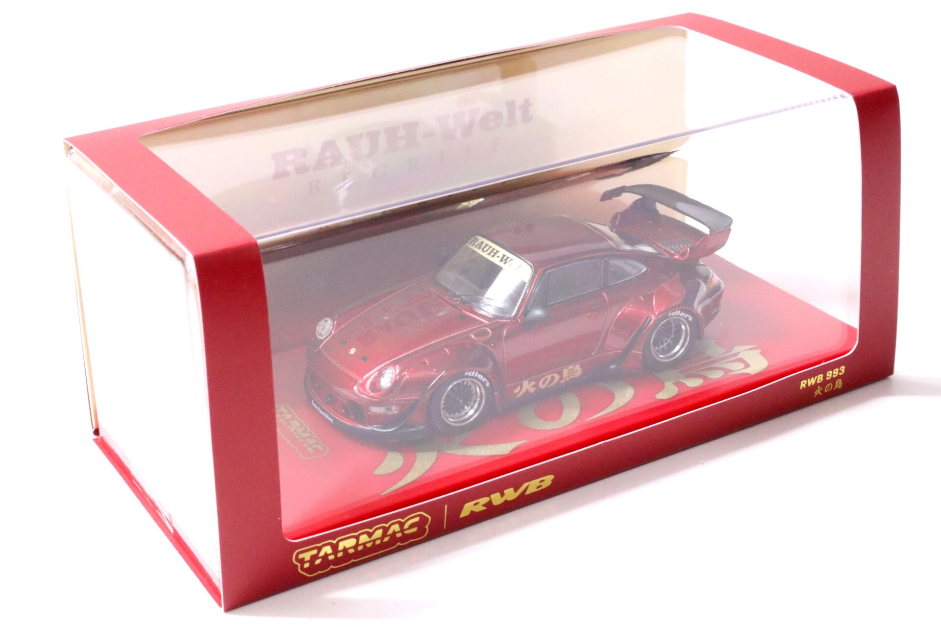 1:43 Tarmac Porsche 911 993 RWB RAUH-WELT bright red HOBBY43