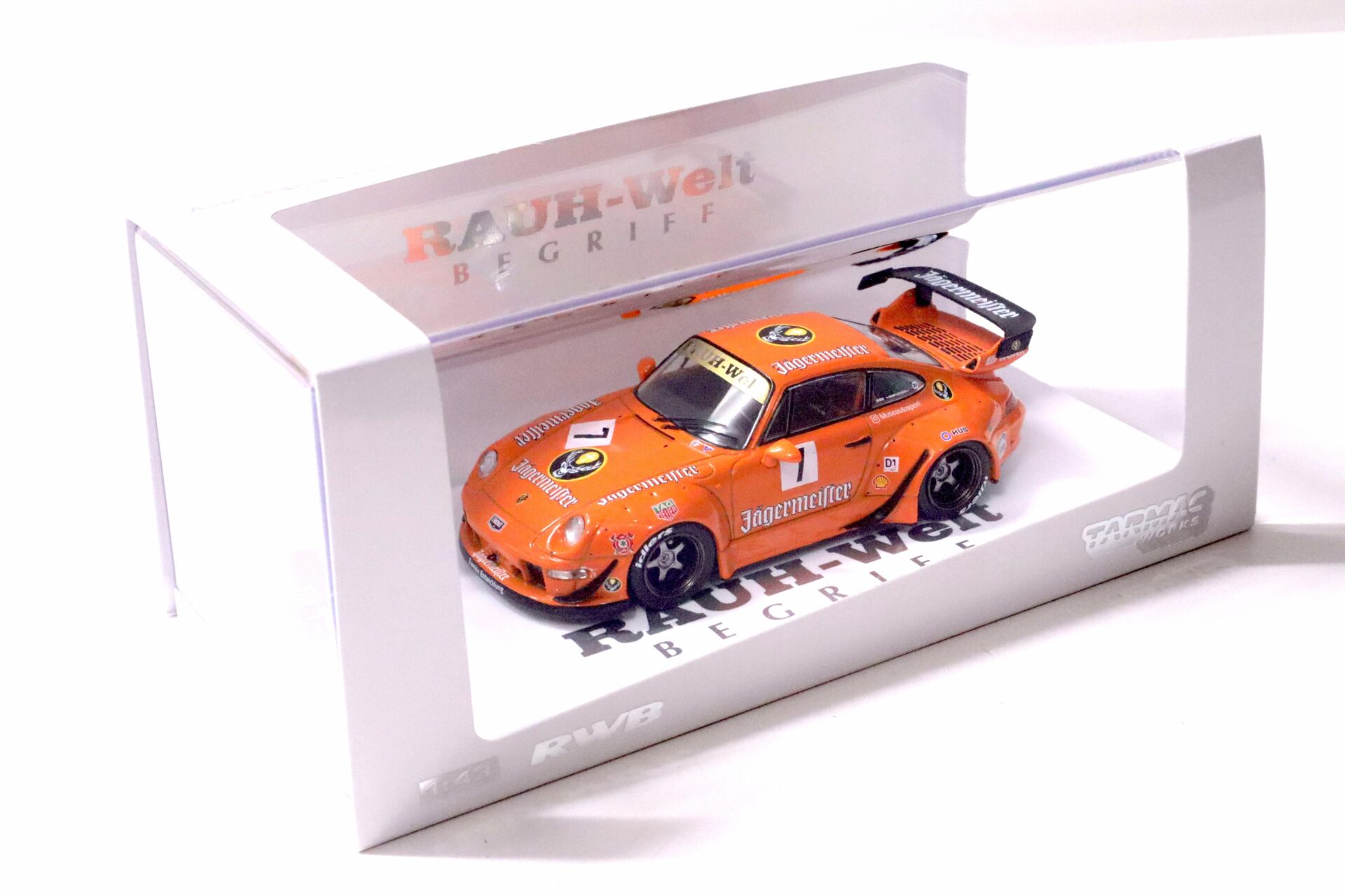 1:43 Tarmac Porsche 911 993 RWB RAUH-WELT JÄGERMEISTER orange #7