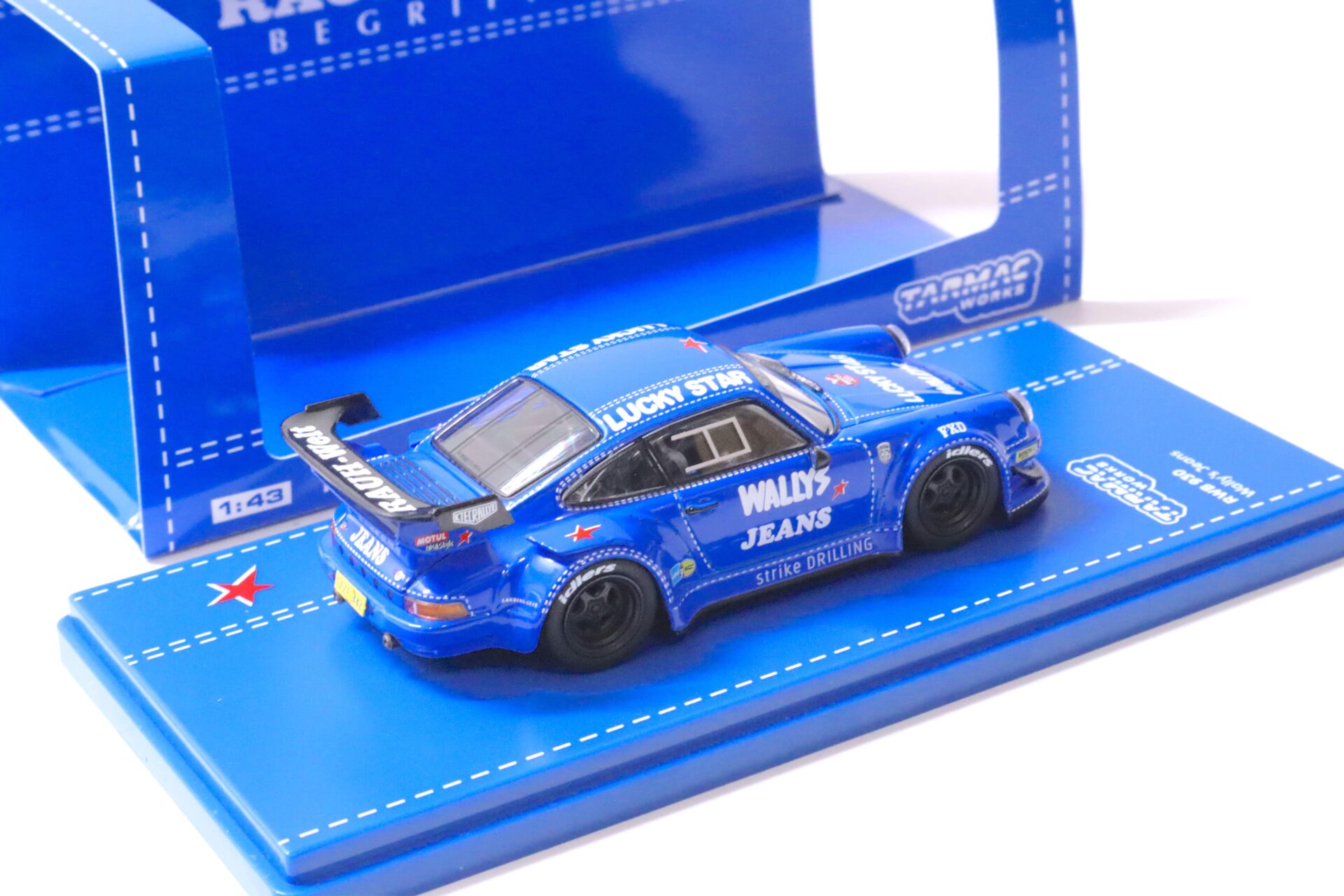 1:43 Tarmac Porsche 911 930 RWB RAUH-WELT WallyÂ´s Jeans blue