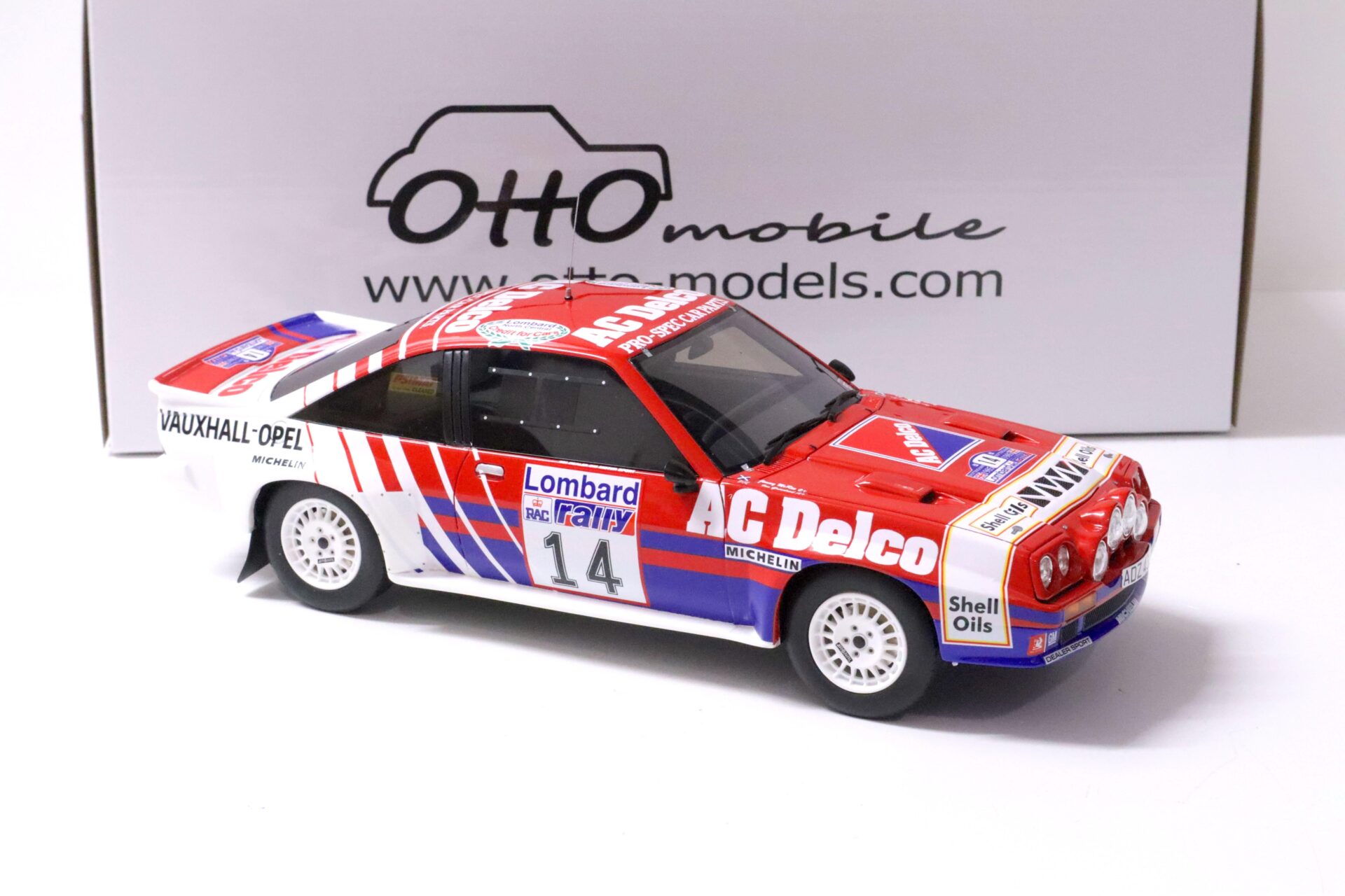 1:18 OTTO mobile OT932 Opel Manta R RAC Rally 1985 Lombard #14 AC Delco