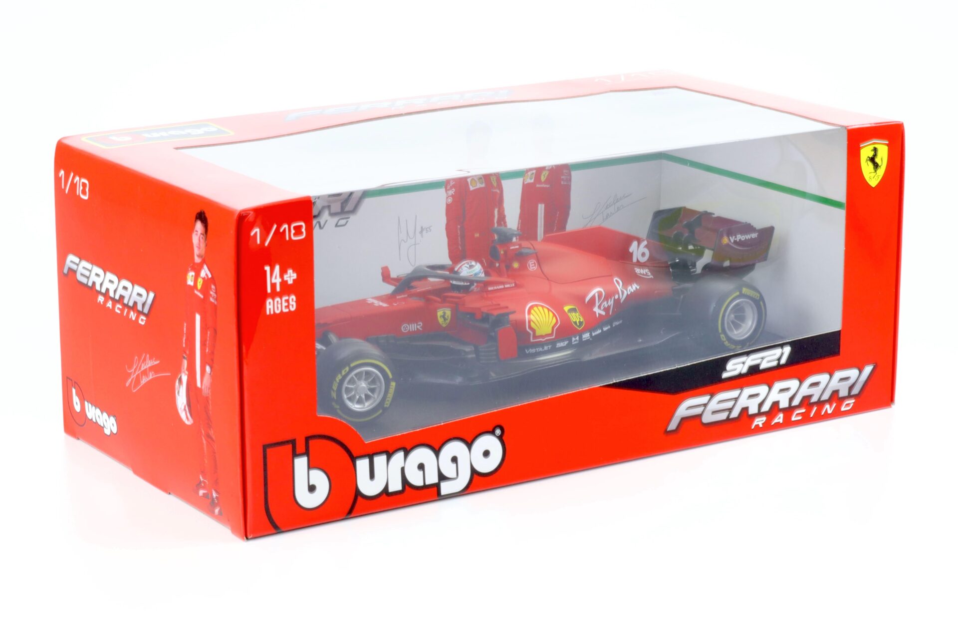 1:18 Bburago Racing F1 Ferrari SF21 C.Leclerc 2021 red #16