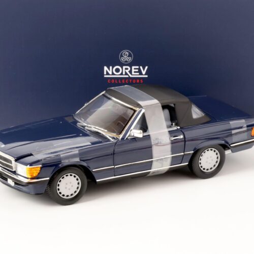 1:18 Norev Mercedes 300 SL Cabriolet R107 dark blue 1986