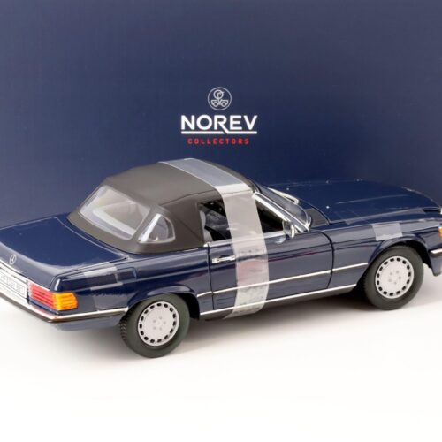 1:18 Norev Mercedes 300 SL Cabriolet R107 dark blue 1986