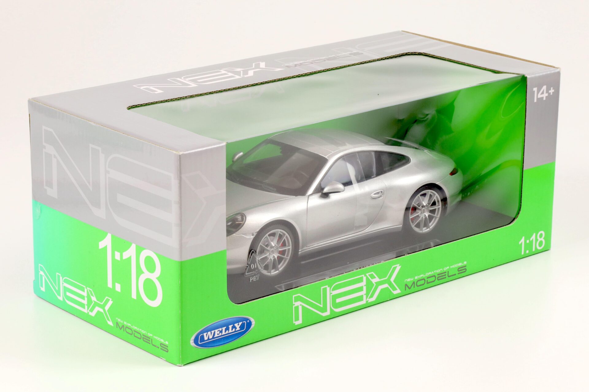 1:18 Welly Porsche 911 (991) Carrera S Coupe silver metallic