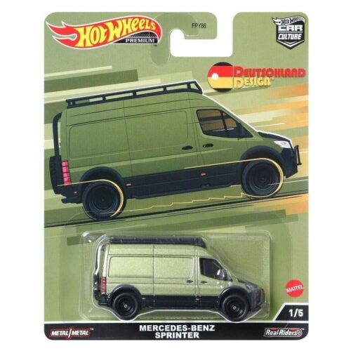 1:64 Hot Wheels Premium Deutschland Design 2022 Mercedes Sprinter green