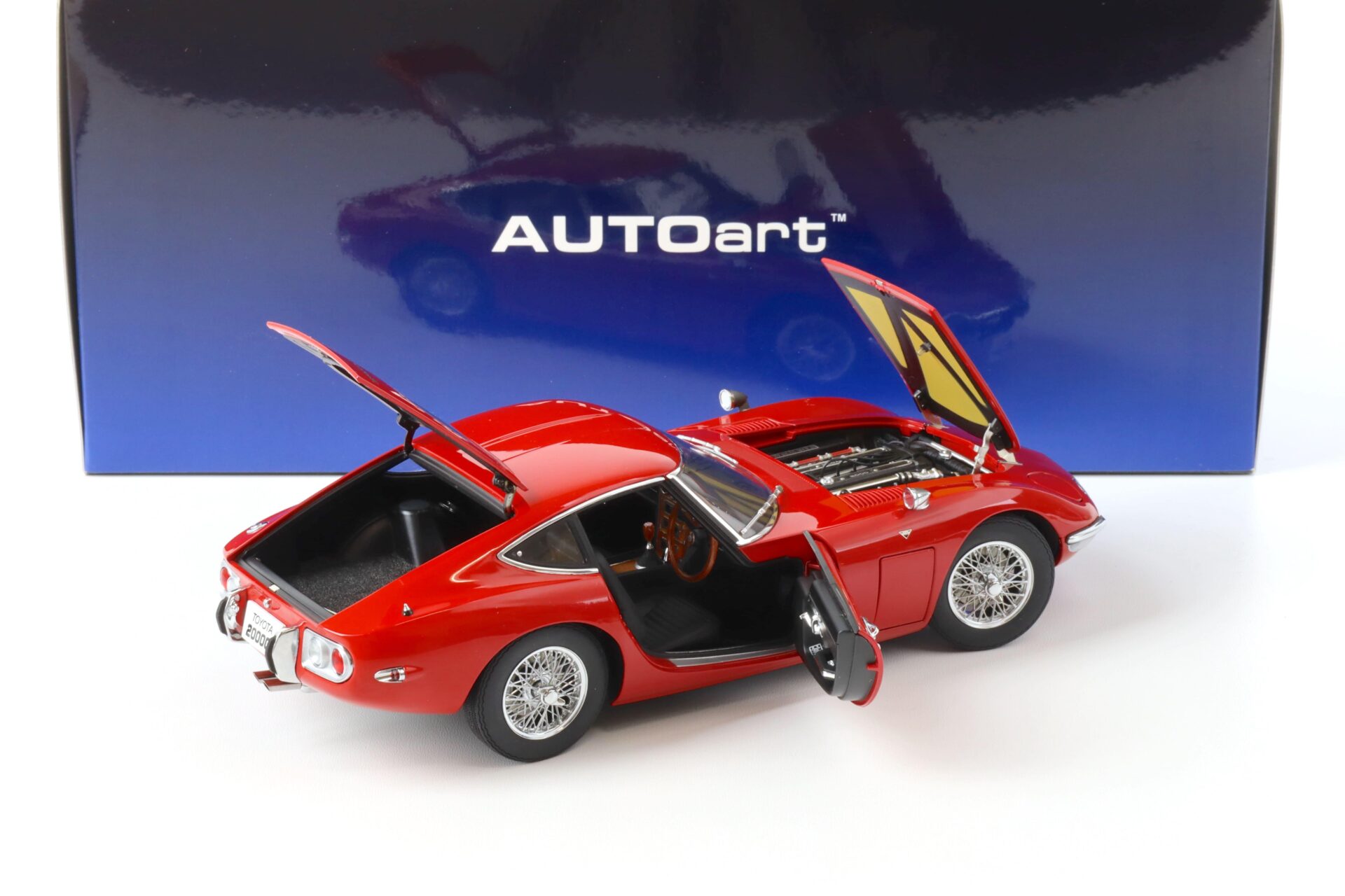 1:18 AUTOart 1965 Toyota 2000GT Coupe red with Spoke wheels