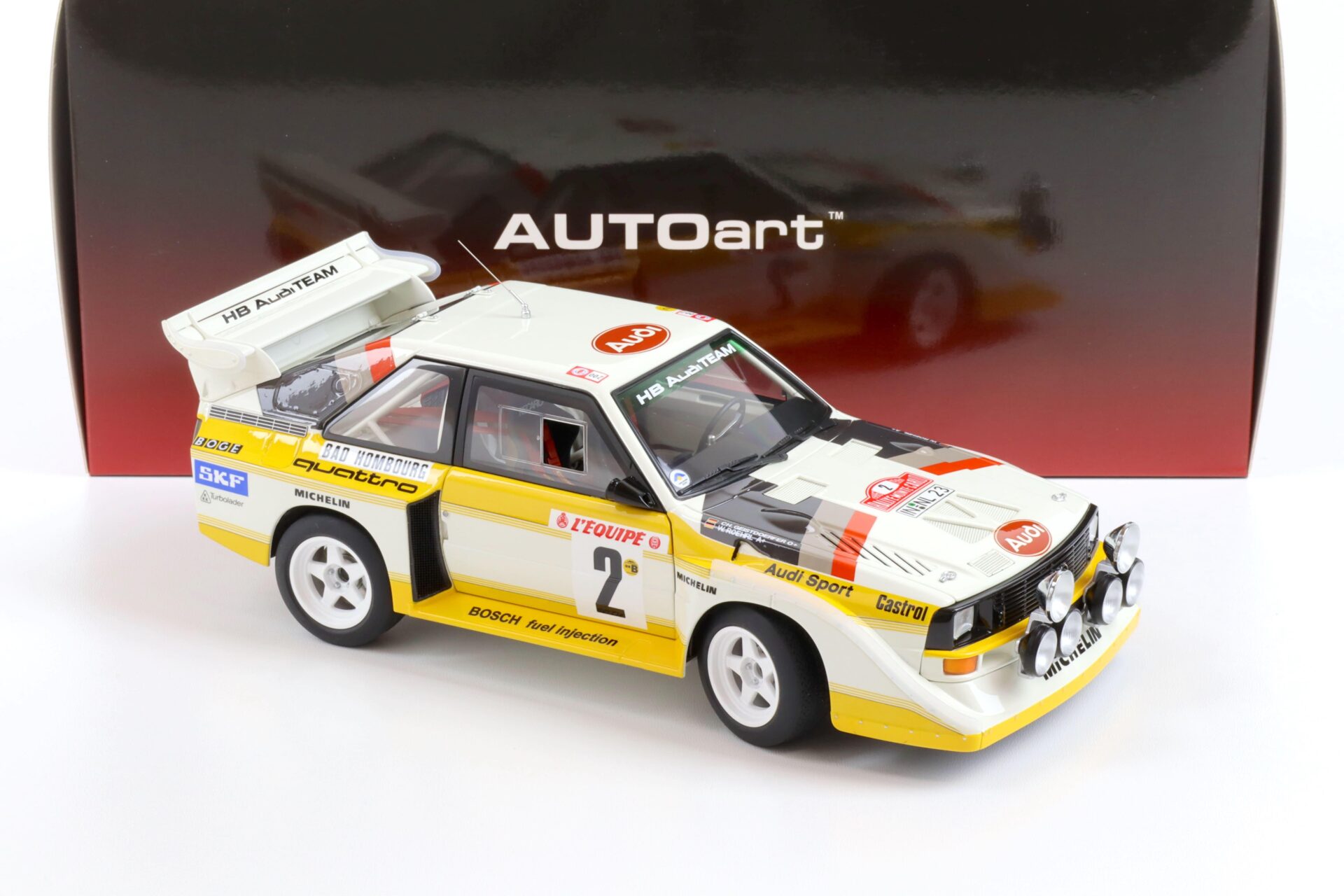 1:18 AUTOart Audi Sport Quattro S1 #2 Rally Monte Carlo 1986 Röhrl/ Geistdörfer