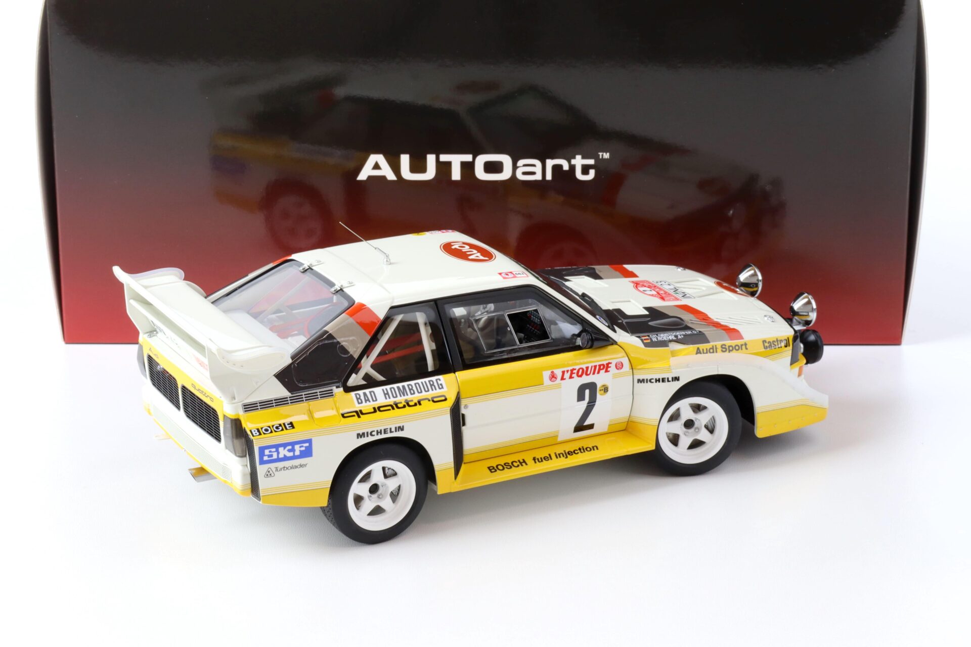 1:18 AUTOart Audi Sport Quattro S1 #2 Rally Monte Carlo 1986 Röhrl/ Geistdörfer